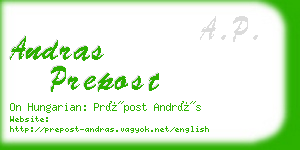 andras prepost business card